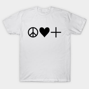 peace, love, and positivity T-Shirt